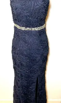 Long blue fancy dress size small