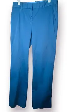 J.Crew Factory Boot Cut Flat Front Casual Cotton Pants Royal Blue 8