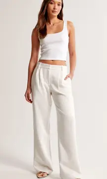 Abercrombie & Fitch Sloane Wide Leg Trouser Pants Womens Sz 34/18L Pleated Front