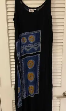 Tribal Aztec Boho Print Maxi Dress Size Large New With Tag