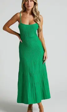Showpo Knit Green Dress Midi