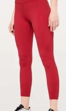 Lululemon  Fast and Free High Rise Tights Dark Red 8