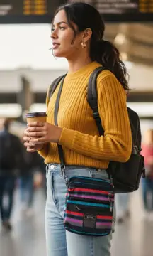 Crossbody ETA Everyday Travel Adventure Striped Purse