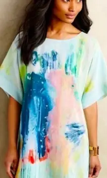 Anthropologie Maeve Women's Claire Desjardins Tunic Mini Dress 100% Silk Size XS