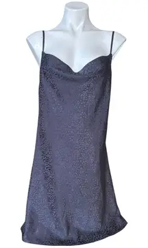 Y2K shimmer J for Jusitfy leopard cowl neck dress size medium 