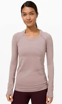 Lululemon Swiftly Tech Long Sleeve 2.0 Violet Verbena W3DFKS purple grey size 8