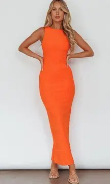 Selfie Leslie Orange Maxi Dress