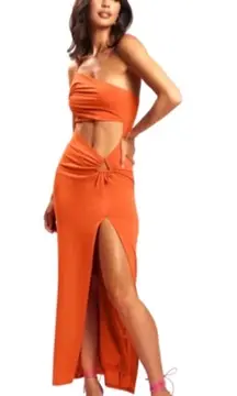 Meshki sami cut out midi dress size small