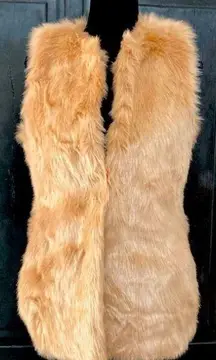 Faux Fur Vest light brown/blond  - Size Small