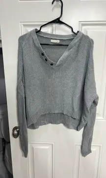 Pacsun Grey Cropped Sweater