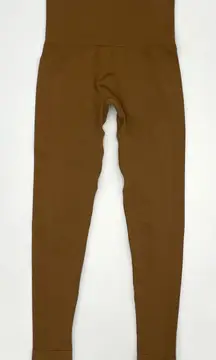 Set Active Leggings Brown Women Size XS Running Yoga Athletic Micro Fiber‎ Nylon
