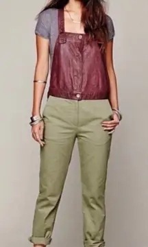 What Goes Around Comes Around Womens Green Tempest Straight Leg Overalls Medium