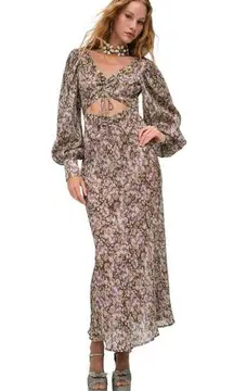 For Love & Lemons  Wynne Autumn Shimmer Maxi Dress Women’s US M