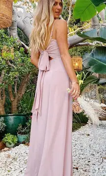 She Me Your Mumu Lauren Tie Maxi Dress