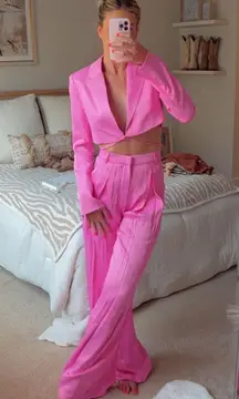 New Zara Pink Blazer Pant Set XS/S