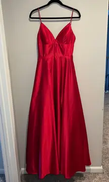 red prom dress