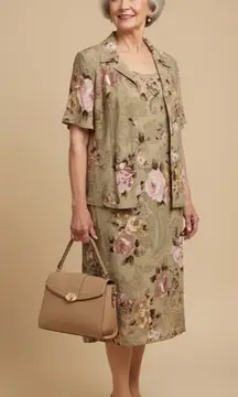 Dressbarn Floral 2PC Dress Set