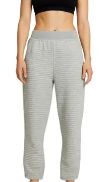 Athleta Dark Gray Ribbed Ottoman Cropped Sweatpants - Tall!