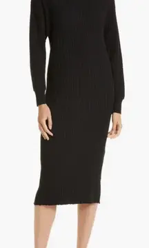 Misook Cable Knit Long Sleeve Mock Neck Sweater Dress Size Small