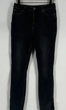 Ksubi Hi N Wasted Skinny Leg Jeans Womens 27 Black Denim Coton Stretch High Rise