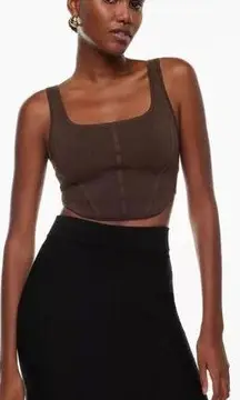 Aritzia Babaton Sculpt Knit Bustier Crop Top