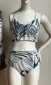 Calia  swim set Tropical Leaf Print Bikini Set