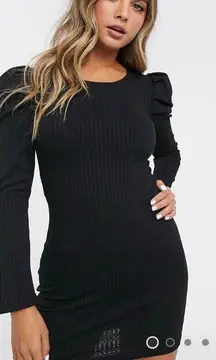 ASOS Long Sleeve Ribbed Dress 
