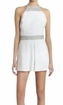 Line & Dot White Tweed Romper NWT