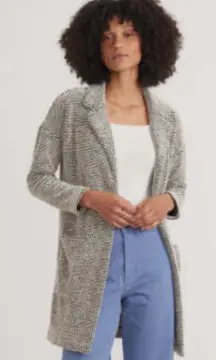 NWOT Marine Layer Black and White Textured Blazer, Birdseye Blazer Cardigan