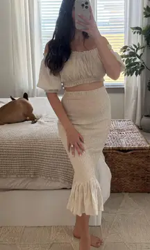 Two pieces smocked set 