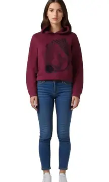 Volcom Purple Hoodie Top Size Jr  L (14) Unisex‎