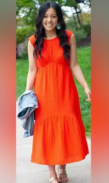 Nine West Textured Tiered Dress Size XL. NWOT