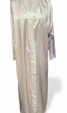 Dior Pink and White Satin Robe 
Size large elegance, luxury, loungewear