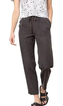 Rails Pants Women XS Gray Coal Graham Relaxed Drawstring Tencel Linen‎ Blend
