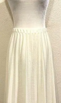 Graff California Wear Vintage 60s Cream Pleated Midi Skirt