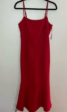 Likely NWT Fit and Flare Red Midi Carter Dress Scarlett Formal Cocktail