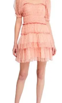 Jonathan Simkhai Revolve  Delilah Tiered Floral Tulle Dress Size 4