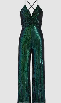 Cider Green Sequin Jumpsuit