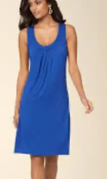 NWT Soma Sleeveless Braided Neckline Short Dress Sapphire Size Medium