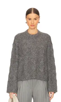 L’Academie Charcoal Knit Sweater