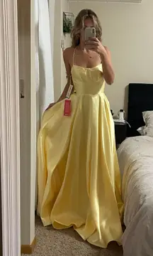 Bright Yellow prom Dress