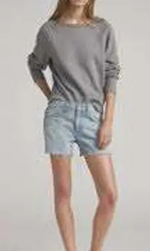 Rag & Bone Boy Shorts Martini Denim Shorts Size 26‎ Distressed Ripped Frayed Hem