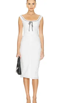 Carmen Midi Dress White