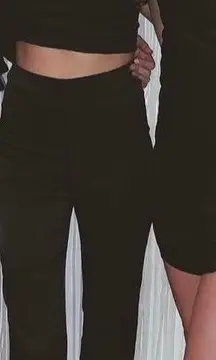 Black Two Piece Silk Jumpsuit