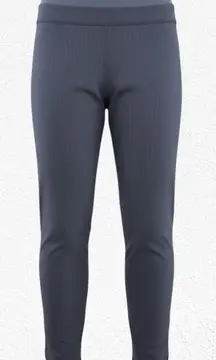 lululemon Jet Crop Pinstripe Brushed Mid Rise Studio Leggings Gray Size 6