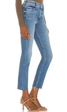 MOTHER Denim NWT  Mid Rise Dazzler Ankle Fray Jeans Riding Cliffside Size 29