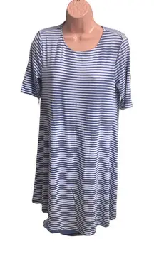 OLD‎ NAVY Women’s Blue & White striped Nautical shift  Dress Size Medium