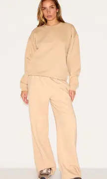 Pretty Little Thing Sand Oversized Plain Fit Sweatshirt