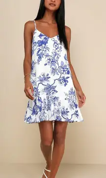 Floral Print Ruffled Shift Dress