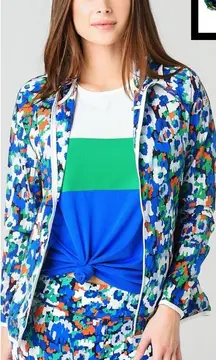 NWOT Tory Burch Sport S Royale Camo Floral‎ Packable Full Zip Jacket Athleisure